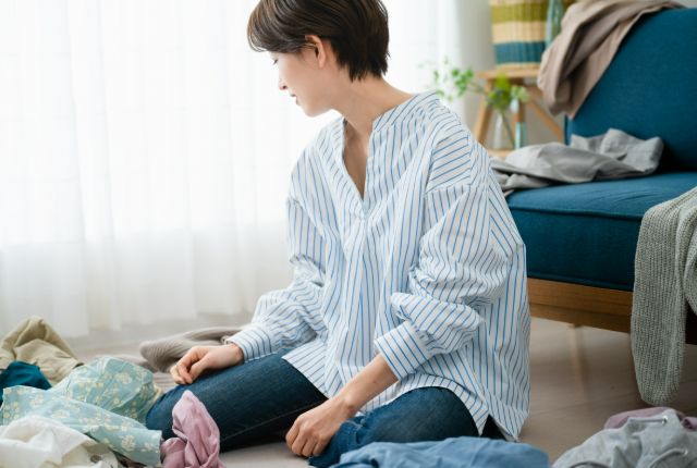 片付けが苦手な女性